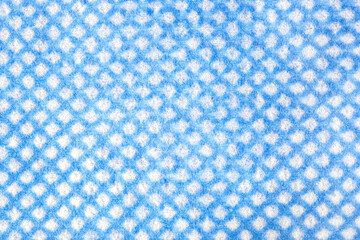 J cleaning blue and white kitchen cloth background backdrop. Household cleaning product concept.