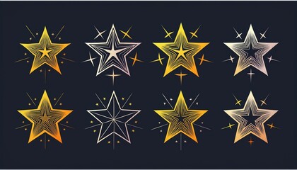 abstract colorful star