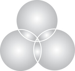 Circle diagram overlapping for banners, placards, posters, flyers