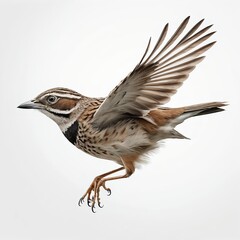 Obraz premium Brown-throated Lark in Flight