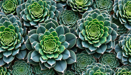 Succulent plants in detail against a textured background  