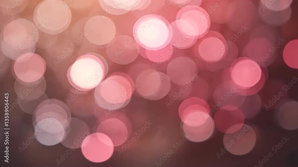 Aufkleber soft focus blurred bokeh background with pink and white circles creating a festive and romantic atmo