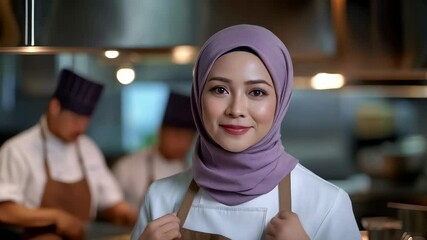 Chef showcases culinary skills in a vibrant kitchen, promoting teamwork and creativity in cooking for a special event at a local restaurant