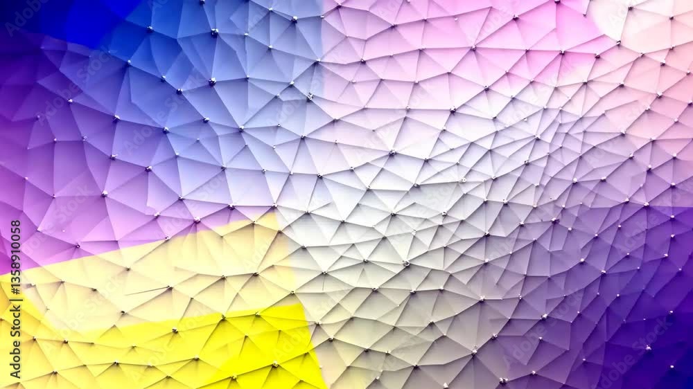 Poster vibrant gradient mosaic background of geometric shapes with subtle lighting effect
