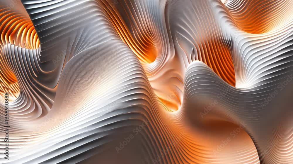 Poster waves of colorful texture ripple and twist, creating a mesmerizing interplay of light and shadow thr