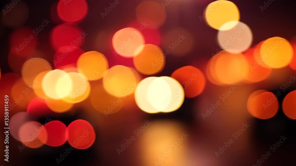 Poster warm colored bokeh lights abstract background with circular blurs and glowing texture