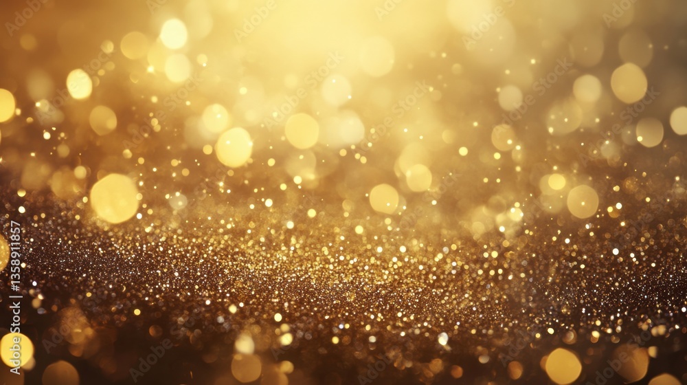 Poster warm golden gradient with a luminous finish, creating an elegant abstract background for festive and