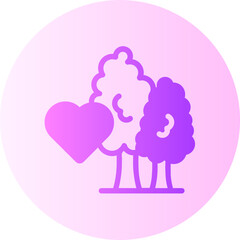Trees gradient icon
