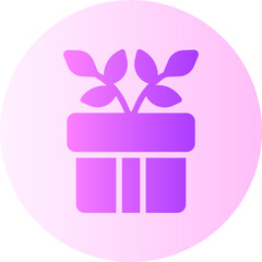 Gift gradient icon