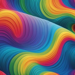 Rainbow Wave Abstract Background