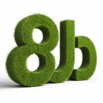 Grass Letters 8b - Green Nature Font