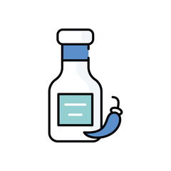 Chili Sauce vector icon stock illustration