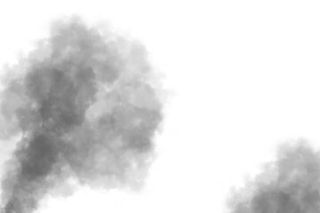 Realistic black smoke or fog isolated white background. Rising smoke Texture overlays. Graphic design element, decoration , Smoke PNG