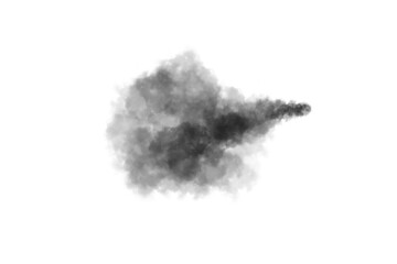 Realistic black smoke or fog isolated white background. Rising smoke Texture overlays. Graphic design element, decoration , Smoke PNG