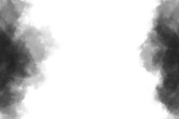Realistic black smoke or fog isolated white background. Rising smoke Texture overlays. Graphic design element, decoration , Smoke PNG