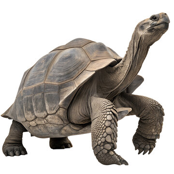 Big turtle isolated on transparent background
