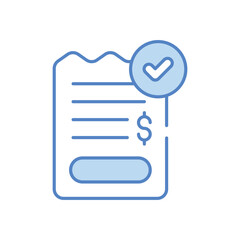 Bill vector icon stock illustration