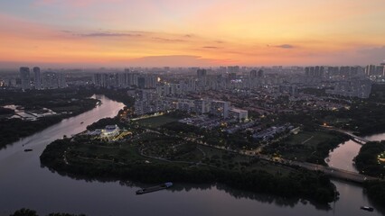 Fototapeta premium Skyline of Phu My Hung - Dist 7