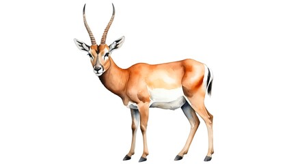 Fototapeta premium Elegant Arabian Oryx Watercolor