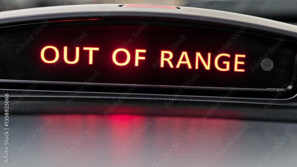Aufkleber warning vehicle dashboard alert for safety compliance out of range notification for optimal performa