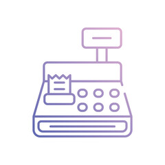 Obraz premium Cashier Machine vector icon stock illustration