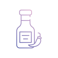 Chili Sauce vector icon stock illustration