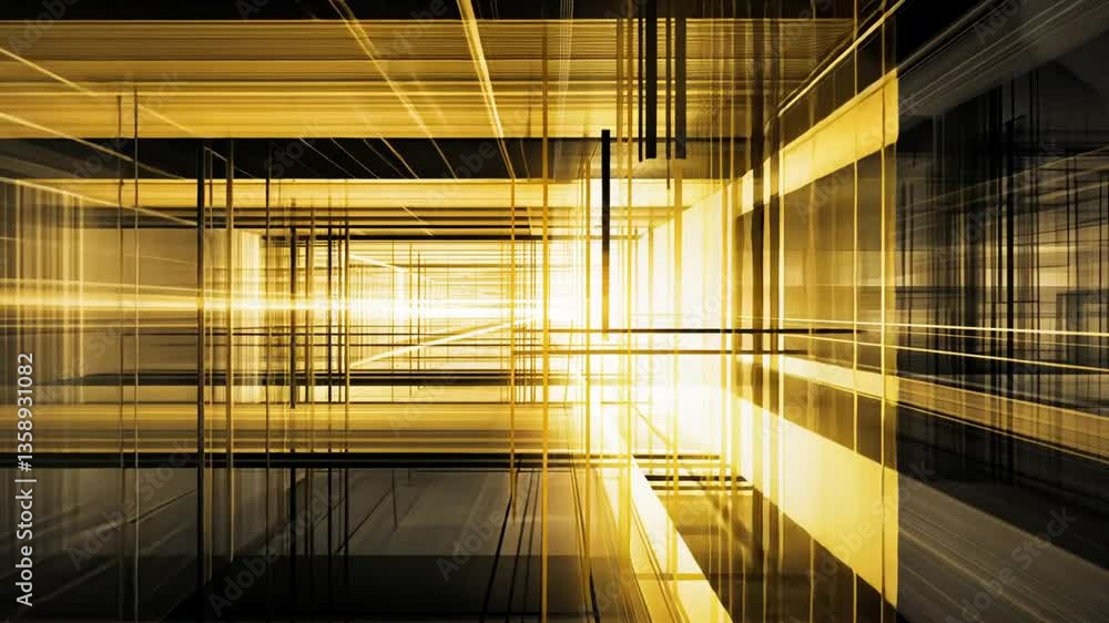 Poster dynamic gold design with dynamic lines and textures generative ai