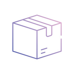 Delivery Box vector icon stock illustration