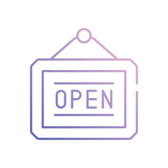 Open vector icon stock illustration