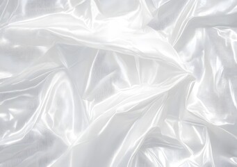 Obraz premium white crumpled translucent plastic texture abstract background.