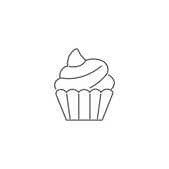 single outline icons cake related to food and drink. linear icons collection. editable stroke. vector illustration