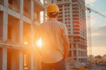 Construction Worker at Sunset, Building Project Overview