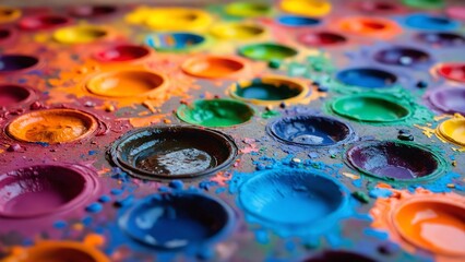 Colorful paints, abstractive arts, to spark human's passion