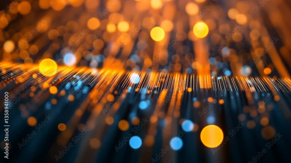 Poster abstract data technology background with connecting dots and lines generative ai
