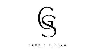 SG, GS  Abstract Letters Logo Monogram