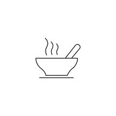 single outline icons bowl related to food and drink. linear icons collection. editable stroke. vector illustration