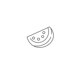 single outline icons watermelon related to food and drink. linear icons collection. editable stroke. vector illustration