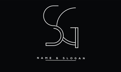 SG, GS  Abstract Letters Logo Monogram