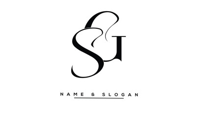 SG, GS  Abstract Letters Logo Monogram