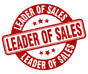 leader of sales stamp. leader of sales label. round grunge sign