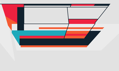 Obraz premium minimalist flat card modern design vector graphic illustration