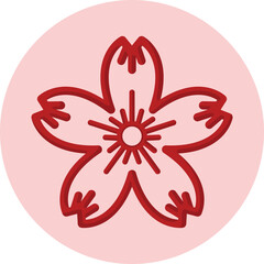 a vector of a sakura flower