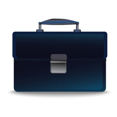 Fashion men's leather bag diplomatic briefcase for office for laptop isolated on white background . vector,