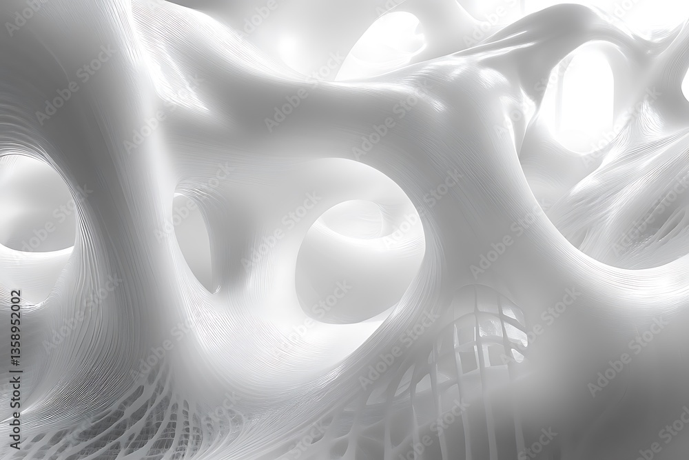 Poster Intricate architecture created by digital modeling and 3d rendering