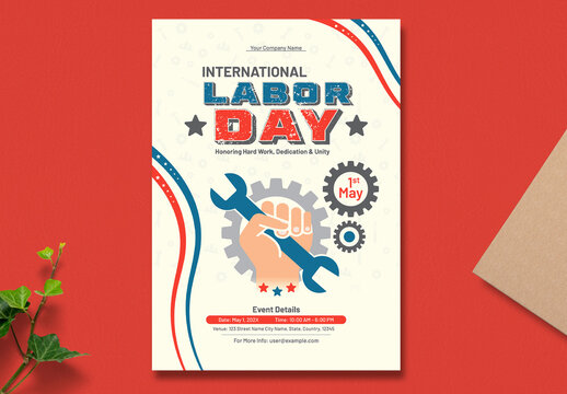 International Labor Day Event Flyer Layout