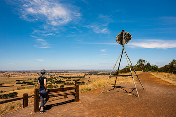 Naklejka premium Scenic view from the top of the hill, Mount Leura, Camperdown, Victoria, Australia