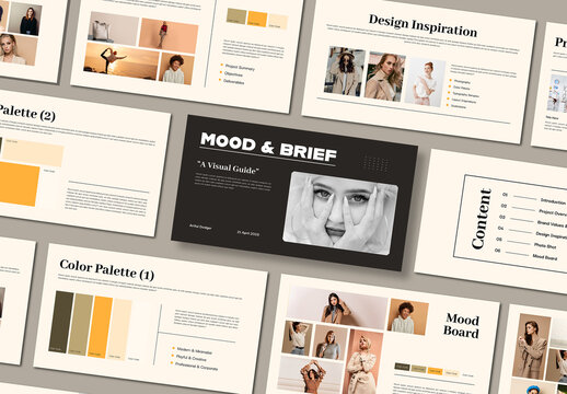 Mood and Brief Presentation Template Design Layout
