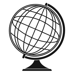 Minimalist Earth Icon for Global Studies, Exploration, and Culture