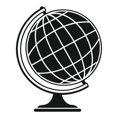 Modern Globe Silhouette for Travel, Research, and Innovation