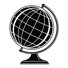 Minimal World Map Icon for Exploration and Geography Enthusiasts